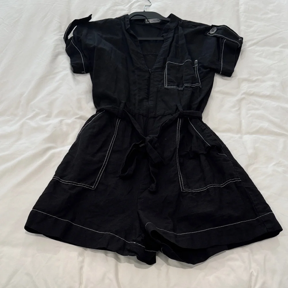 Zara linen romper size XS